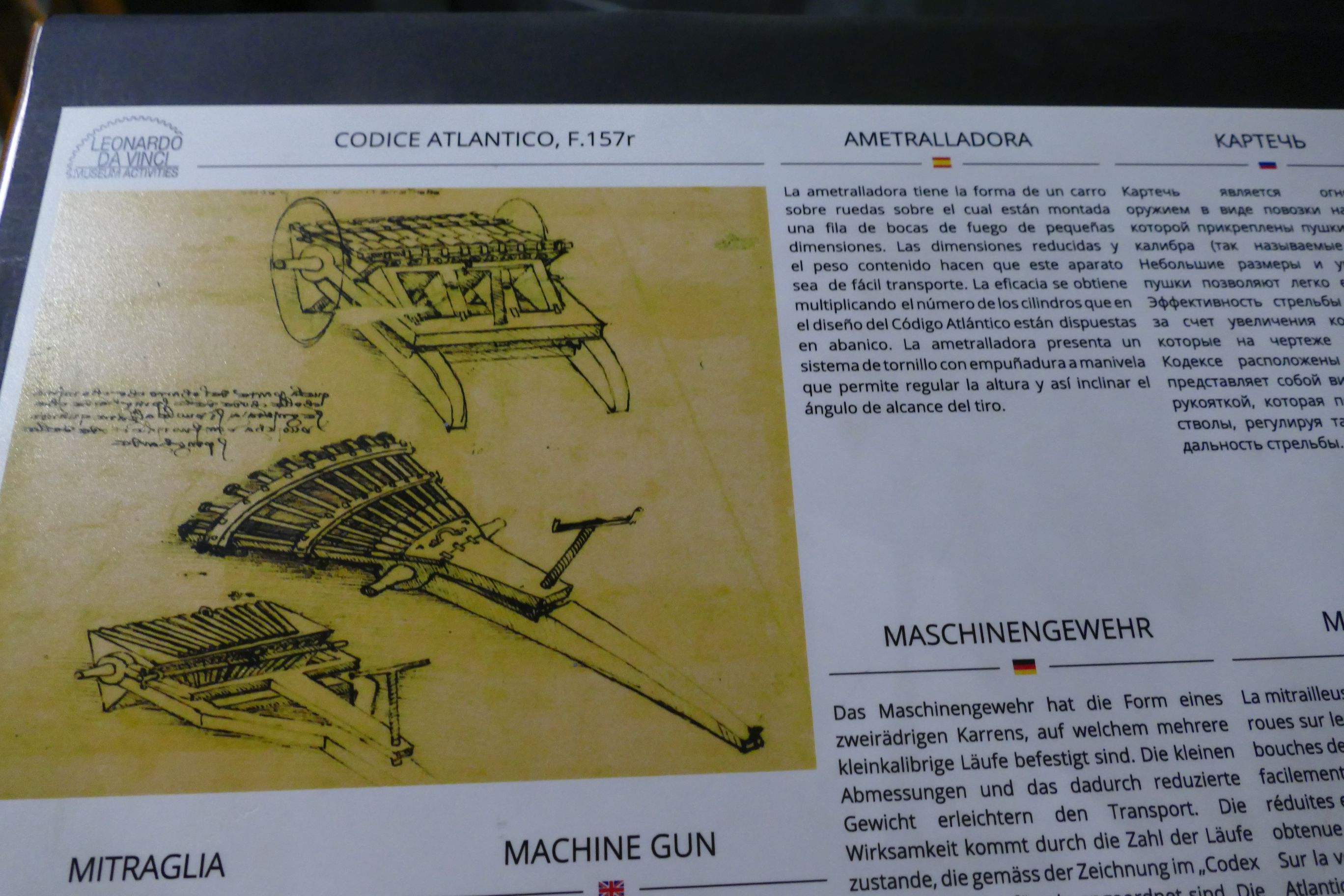 Leonardo da Vinci Maschinengewehr